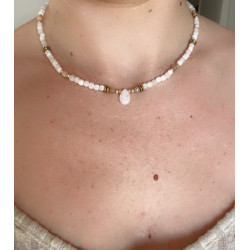 Collier Mahina – Déesse de la Lune | Pierre de Lune & Pierre de Soleil | Cannes