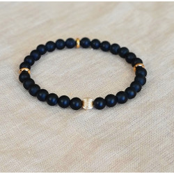 Bracelet Homme Fin Onyx Gold – Élégance & Confiance | Cannes
