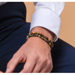 Bracelet Homme Oeil de Tigre Bleu – Clarté & Assurance | Cannes