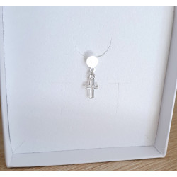 Boucle d’Oreille Homme Croix Argent – Foi & Style | Cannes