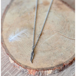 Collier Homme Plume Argent – Liberté & Élégance | Cannes