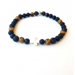 Bracelet Homme Mini Croix Tigre – Protection & Élégance | Cannes