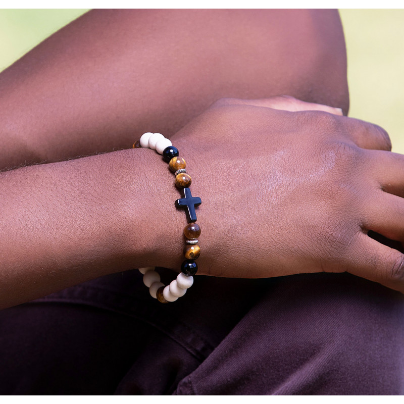 Bracelet Homme Cross Tiger – Force & Présence | Cannes