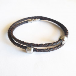 Bracelet Homme Cuir Brun – Authenticité & Élégance | Cannes