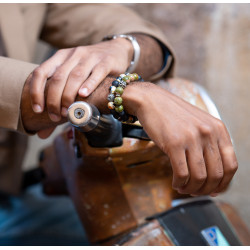 Bracelet Homme Unakite & Onyx – Libération & Équilibre | Cannes