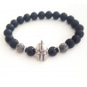 Bracelet Homme Grey Spartan – Pierre de Lave & Agate | Cannes