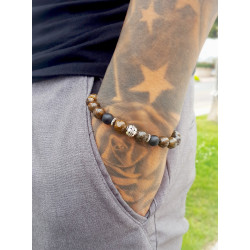 Bracelet Bronzite & Argent 925 – Bijou Artisanal Cannes