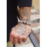 Bracelet Homme Dark Grey & Skull – Agate & Jaspe | Cannes