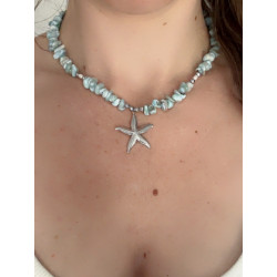 Collier Larimar Bahia – Larimar & Perles d’Eau Douce | Cannes