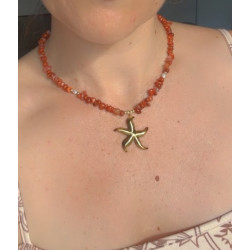 Collier Cornaline Vibrante – Cornaline & Perles d’Eau Douce | Cannes