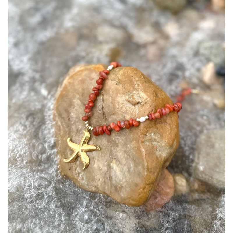 Collier Cornaline Vibrante – Cornaline & Perles d’Eau Douce | Cannes