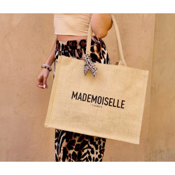 Grand Sac Jute « MADEMOISELLE Cannes »