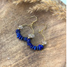 Créoles Lapis Lazuli – Boucles d’oreilles pierre naturelle | Cannes