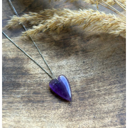 Collier Cœur Améthyste – Protection & Intuition | Cannes