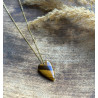 Collier Cœur Œil de Tigre – Bijou Pierre Naturelle | Cannes