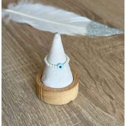 Bague Œil Nacre – Perles d’Eau Douce & Protection | Côte d’Azur