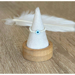 Bague Œil Nacre – Perles d’Eau Douce & Protection | Côte d’Azur