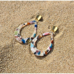 Boucles d’oreilles Alma – Puces écaille élégantes | Côte d’Azur