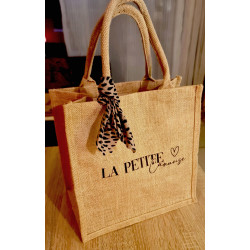 Sac jute carré « La Petite Cannoise »