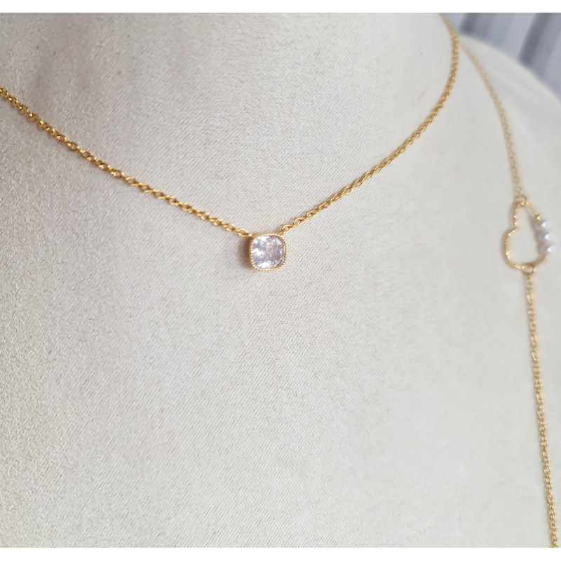 Collier Dos Cœur & Strass – Bijou De Dos Élégant | Cannes