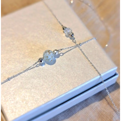 Collier Dos Perle de Murano & Cristal – Bijou Mariage | Côte d’Azur