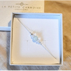 Collier Dos Perle de Murano & Cristal – Bijou Mariage | Côte d’Azur