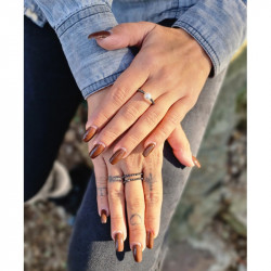 Bague Hématite & Perle – Élégance & Ancrage | Cannes