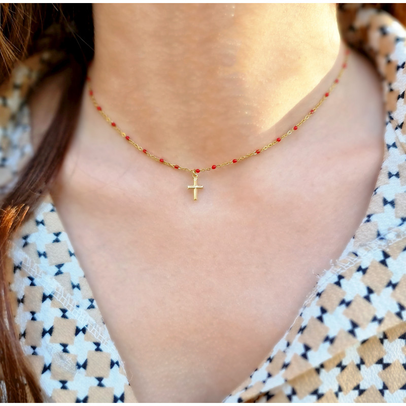 Collier Minimaliste Croix – Bijou Discret & Élégant | Cannes