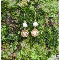 Boucles d’oreilles Œil & Perle – Style & Protection | Cannes