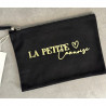 Pochette 100 % coton noire « La Petite Cannoise » – Écriture dorée