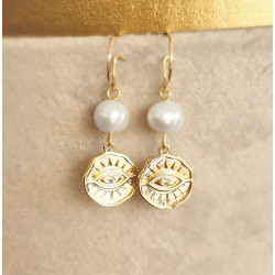 Boucles d’oreilles Œil & Perle – Style & Protection | Cannes