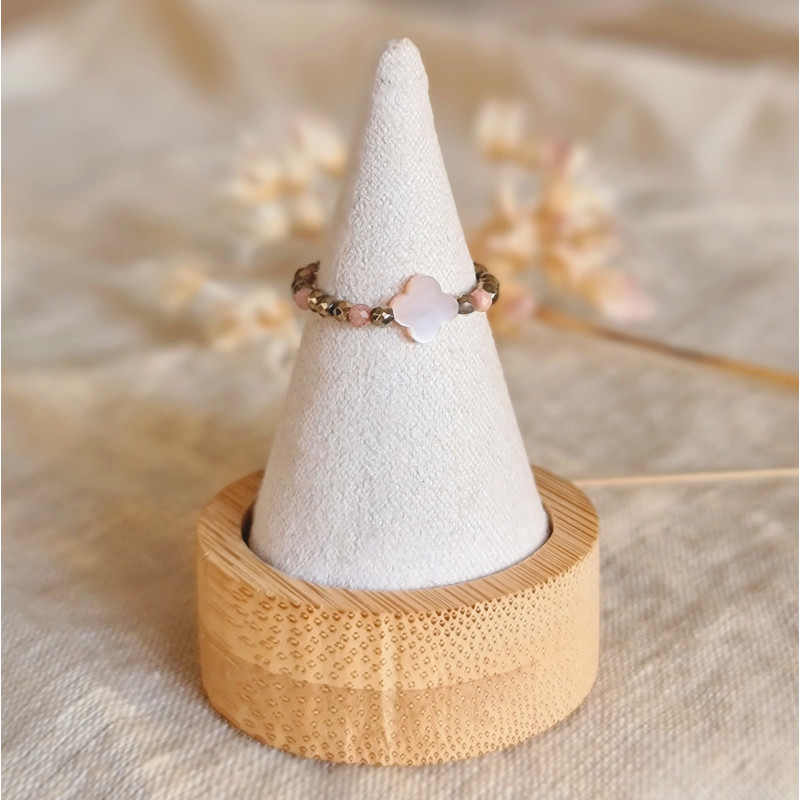 Bague Hématite & Nacre – Ancrage & Élégance | Cannes