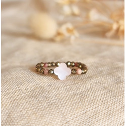 Bague Hématite & Nacre – Ancrage & Élégance | Cannes