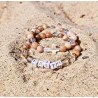 Bracelet Pierre de Soleil & Cristal de Roche – Perles “FAITH” | Création Cannes