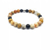 Bracelet enfant “Ptit mec” – Agate & Acier inoxydable