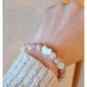 Bracelet Lune Nacre Femme – Pierre de Soleil / Quartz / Jaspe Gris | Création Cannes