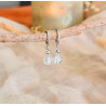 Boucles d’Oreilles Cristal de Roche Femme – Dormeuses Inox & Énergie | Création Cannes