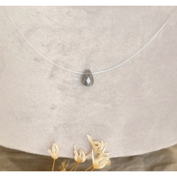 Collier Labradorite Femme – Goutte Facettée | Création Cannes
