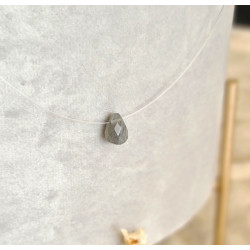 Collier Labradorite Femme – Goutte Facettée | Création Cannes
