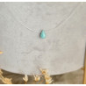 Collier Amazonite Femme – Goutte Facettée & Argent 925 | Création Cannes