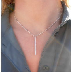 Collier Barre de Nacre Femme – Argent 925 & Finesse | Création Cannes