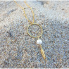 Collier Doré Femme Plume & Perle – Or Fin & Délicatesse | Création Cannes