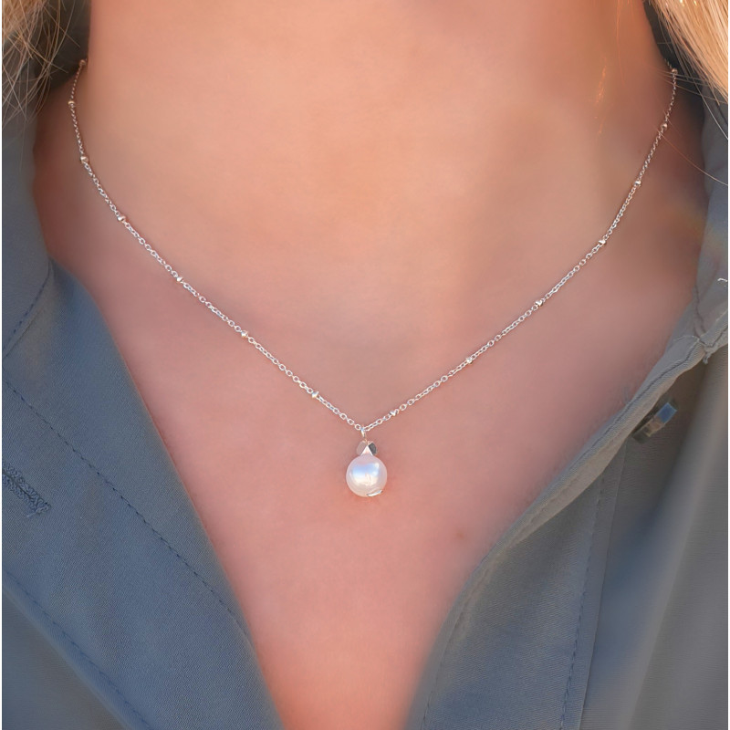 Collier Perle d’Eau Douce Femme – Argent 925 & Élégance | Création Cannes