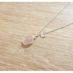 Collier Quartz Rose Femme – Argent 925 & Douceur | Création Cannes