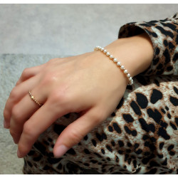 Bracelet Perles d’Eau Douce Femme – Hématite Dorée ou Argentée | Création Cannes