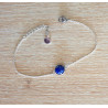 Bracelet Lapis-Lazuli Femme – Chaîne Fine Argent 925 | Création Cannes