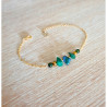 Bracelet Jade Africain Femme – Doré à l’Or Fin & Hématite | Création Cannes