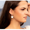 Boucles d’Oreilles Nacre & Lune Femme – Argent 925 | Création Cannes