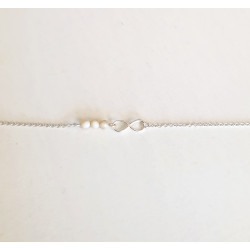 Bracelet Infini Femme – Nacre & Argent 925 | Création Cannes