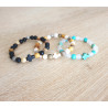 Bracelet enfant Croix  – Agate & acier inoxydable